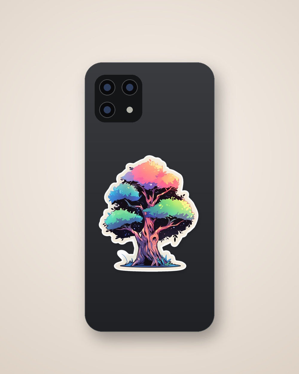 Colorful Tree Art Sticker