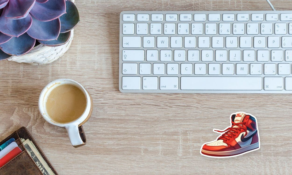 Air Jordan 1 Red Sneaker Sticker