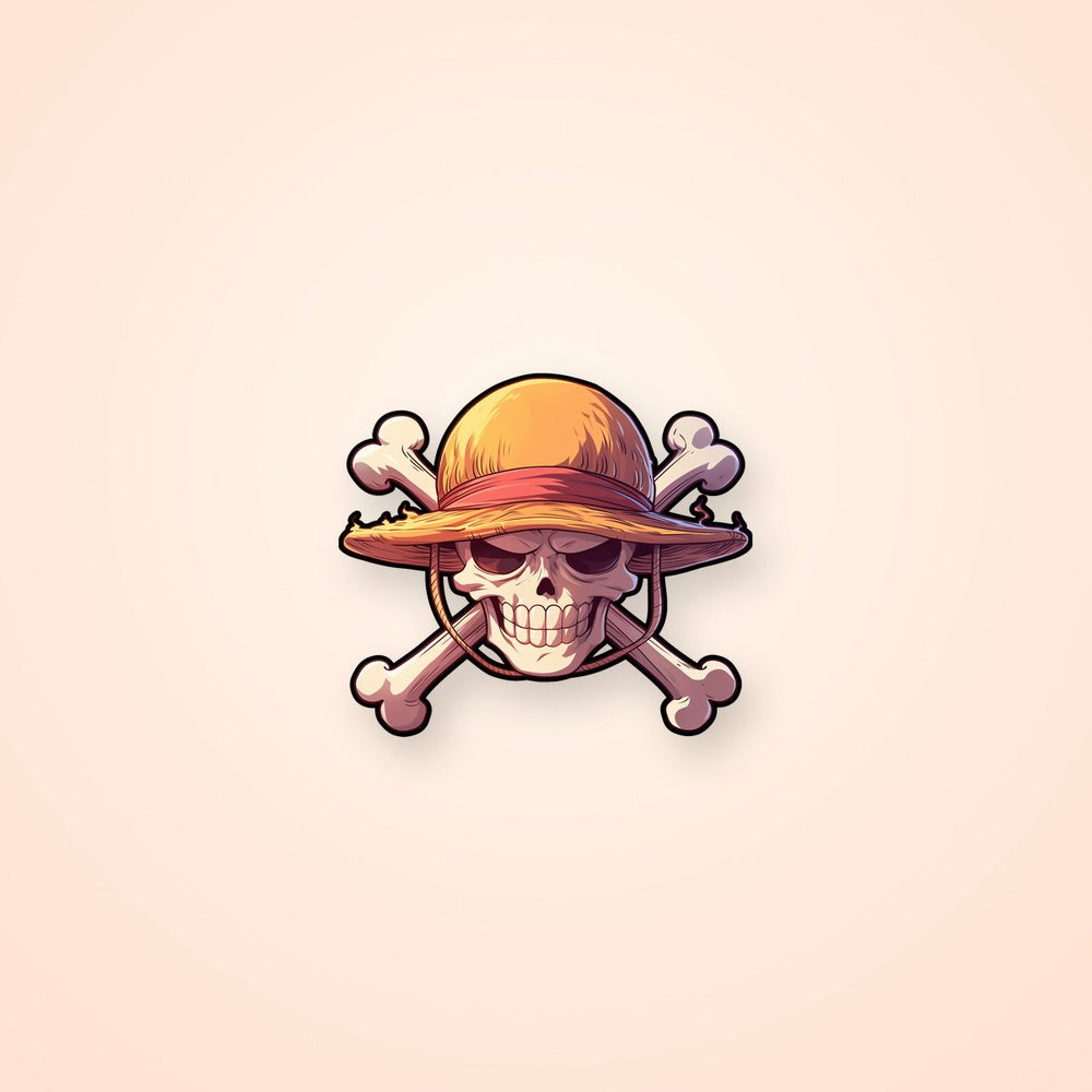 Dark Straw Hat Logo Sticker