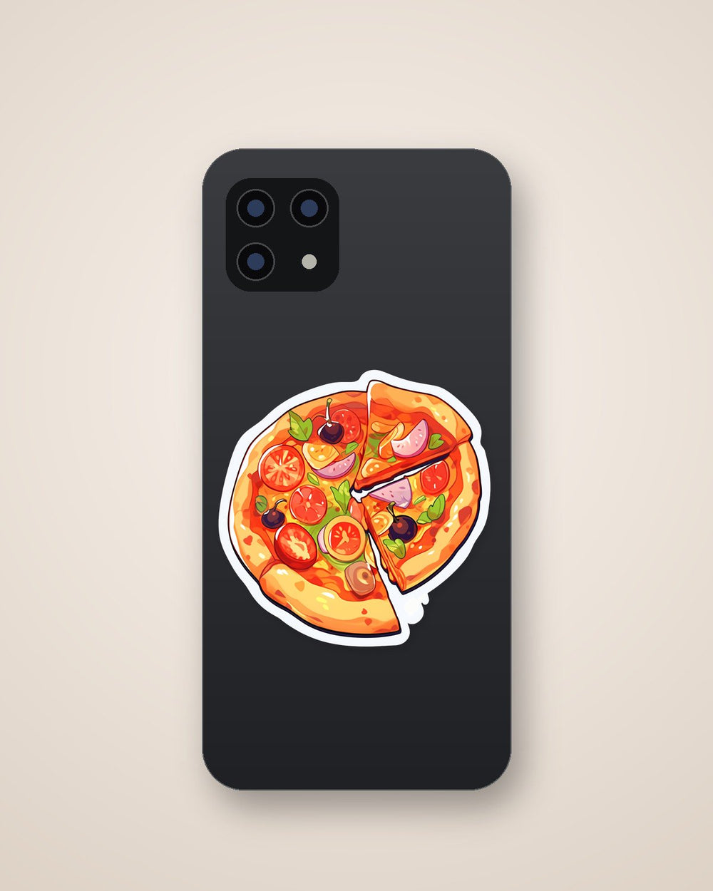 Appetizing Pizza Cartoon Sticker