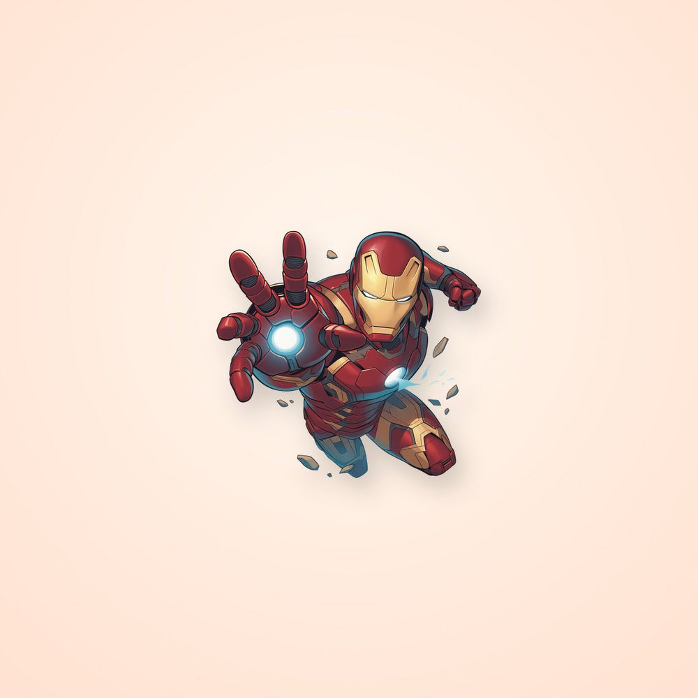 Iron Man Hero Pose Comics Style Sticker