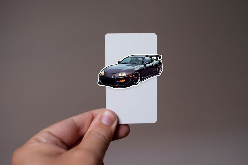 Black Toyota Supra Sticker