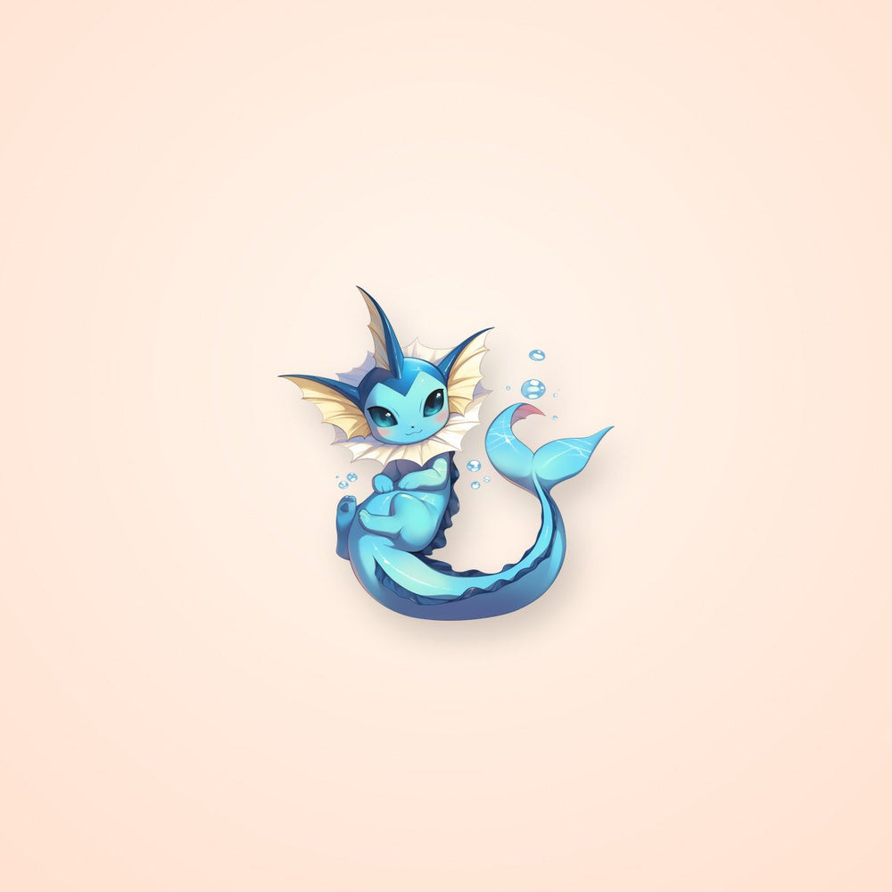 Vaporeon Bubbles Pokemon Sticker