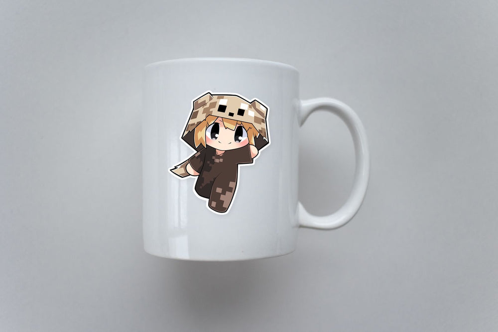 Minecraft Cute Girl in a Bear Costume Sticker