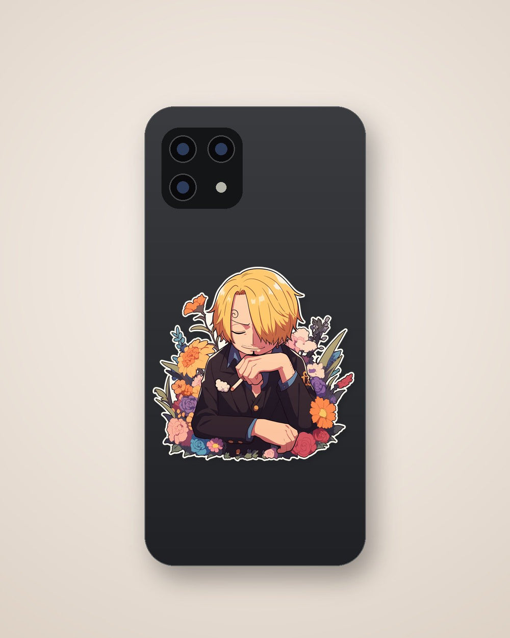 Sanji One Piece Floral Sticker