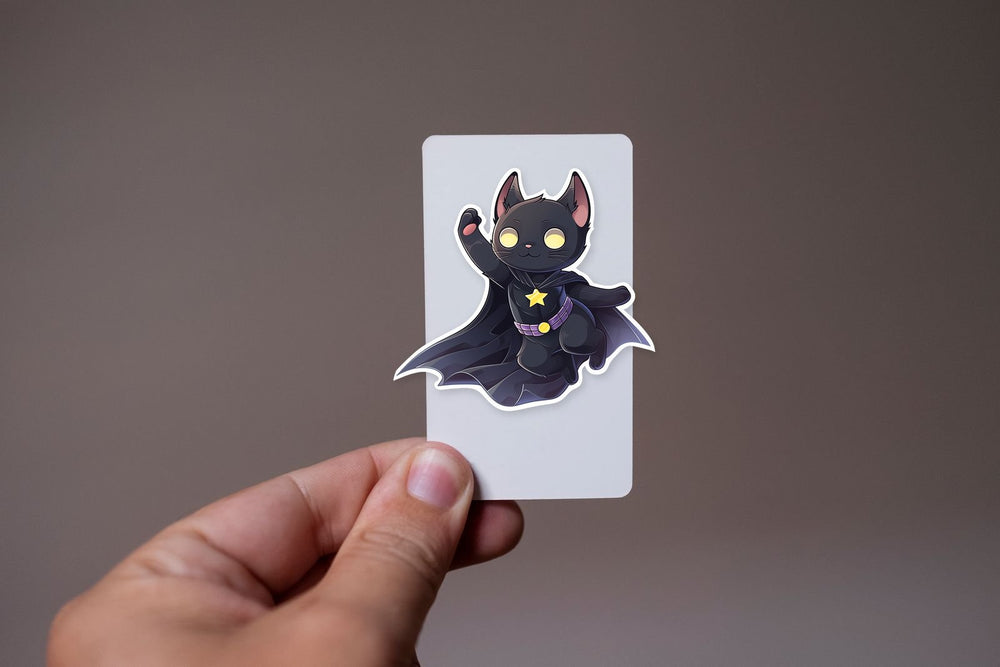 Black Cat Superhero Sticker