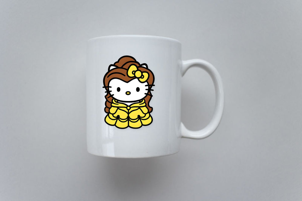 Hello Kitty X Disney Belle Kawaii Sticker