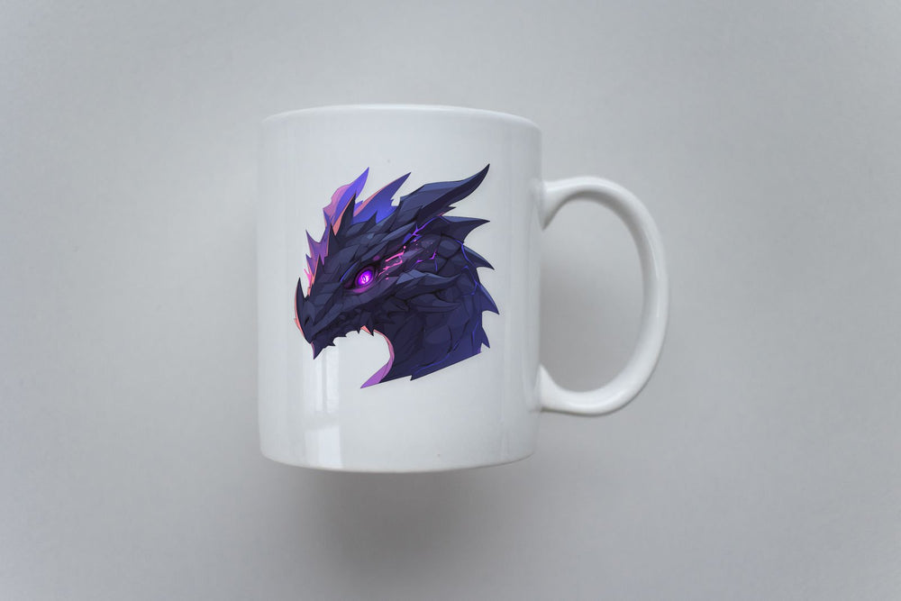 Purple Dragon Glowing Eyes Sticker