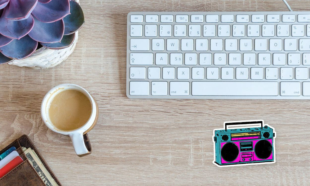 Retro Boombox 80S Sticker