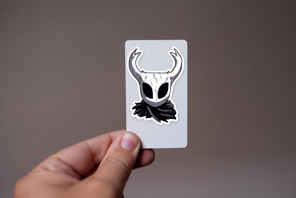 Dark Horned Mask Hollow Knight Sticker