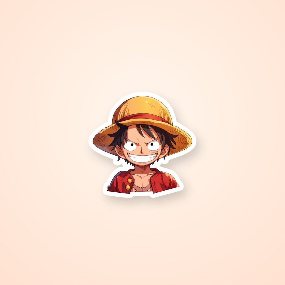 Cool One Piece Luffy Clipart Sticker