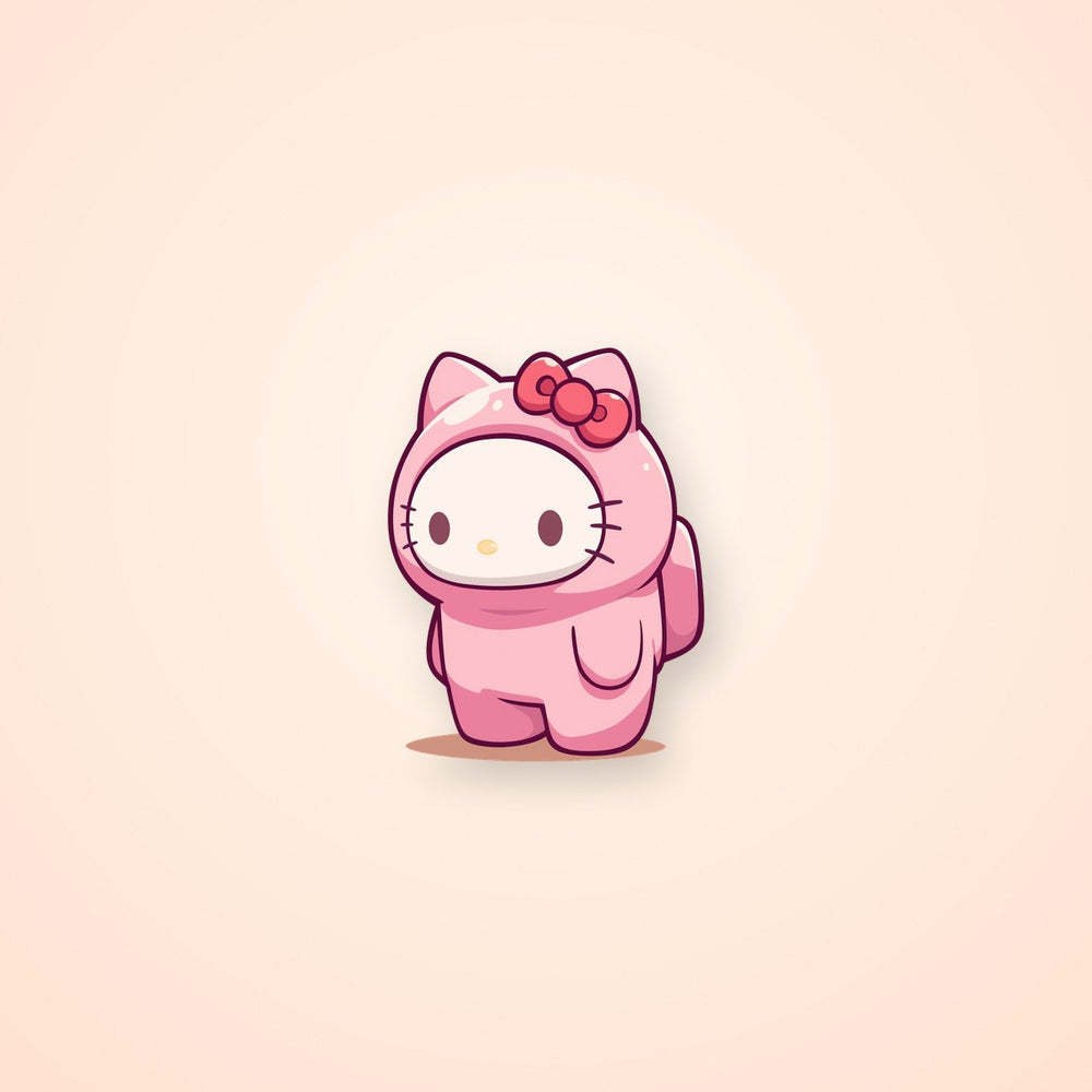 Hello Kitty Among Us Pink Costume Sticker