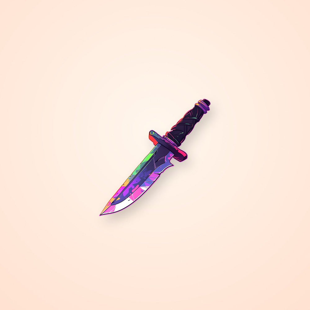 Bright Hunting Knife Sticker