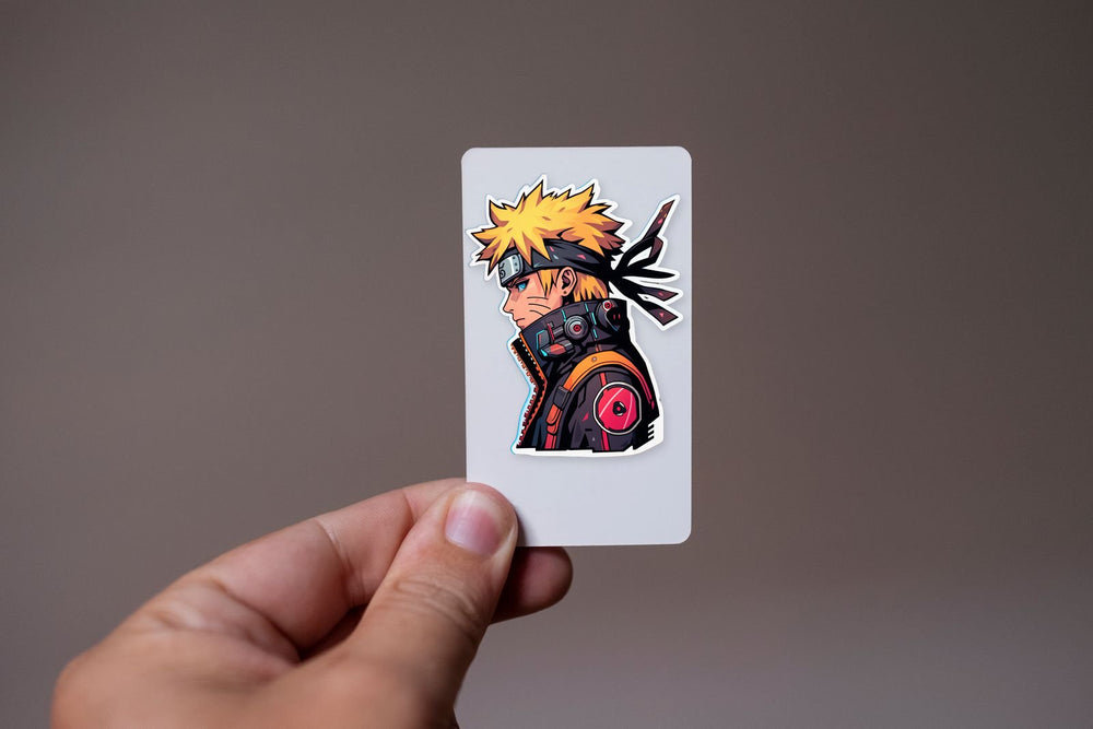 Naruto Uzumaki in Cyberpunk Style Sticker