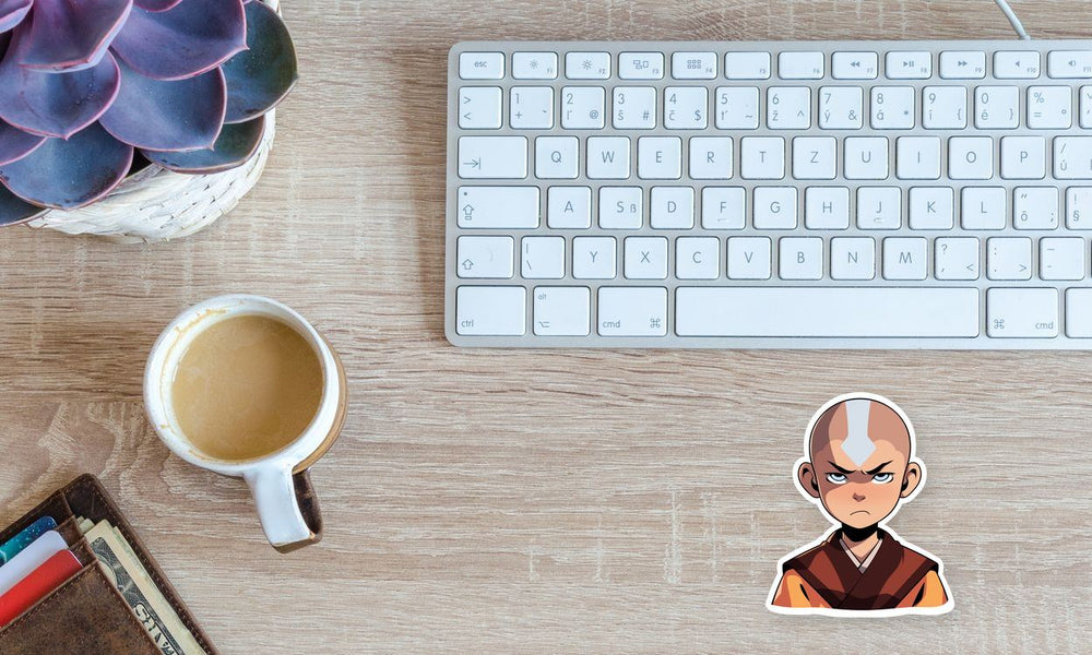 Drawn Avatar Annoyed Aang Sticker