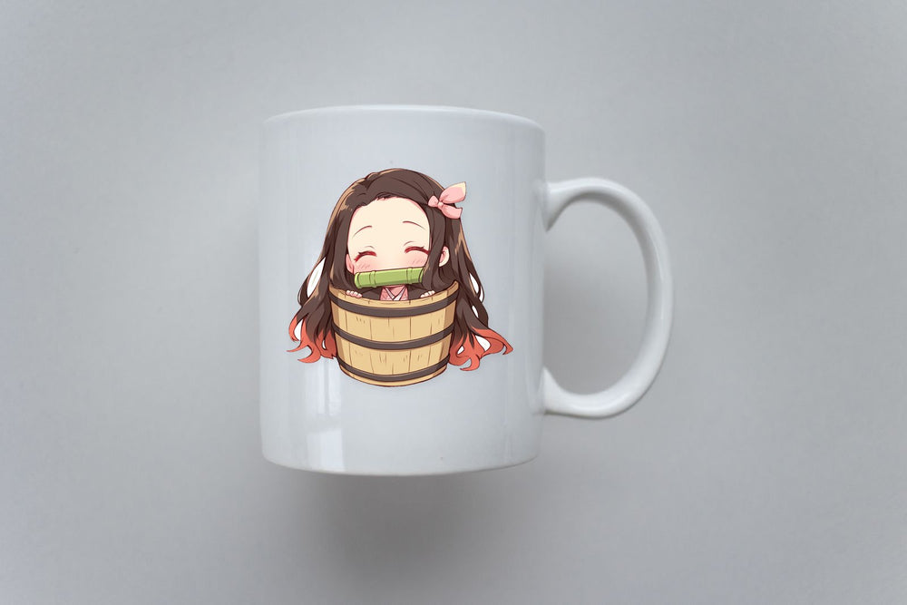 Nezuko Kamado Chibi Basket Sticker