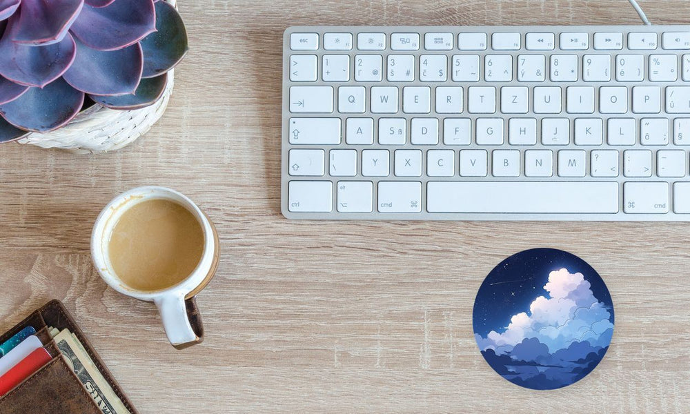 Clouds Against the Night Sky Round Sticker
