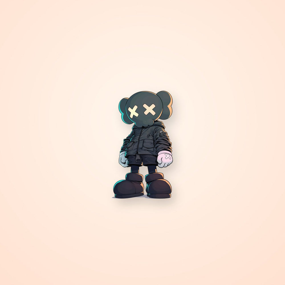 Kaws Puffer Jacket Streetwear Sticker