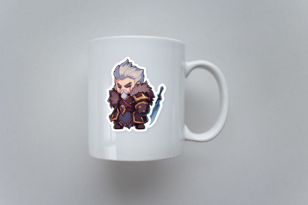 Chibi Viking with Sword Sticker
