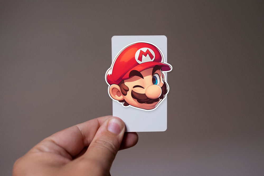 Super Mario Winking Face Sticker