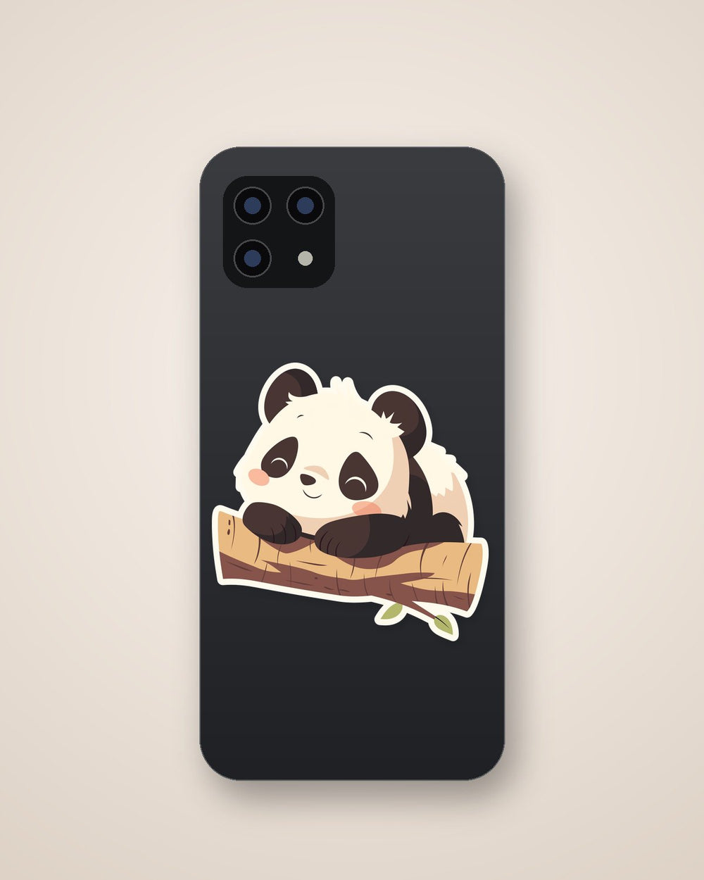 Cute Panda on Branch Sticker