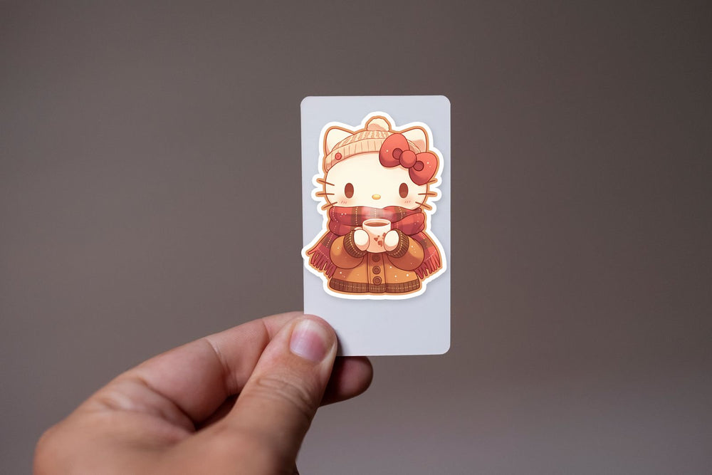 Hello Kitty Cozy Fall Coffee Kawaii Sticker