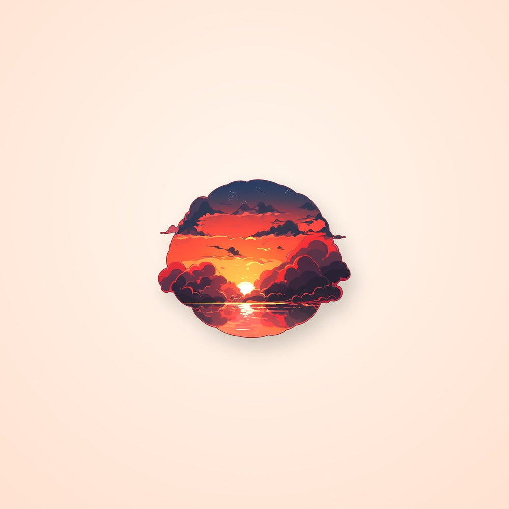 Red Sea Sunset Aesthetic Sticker