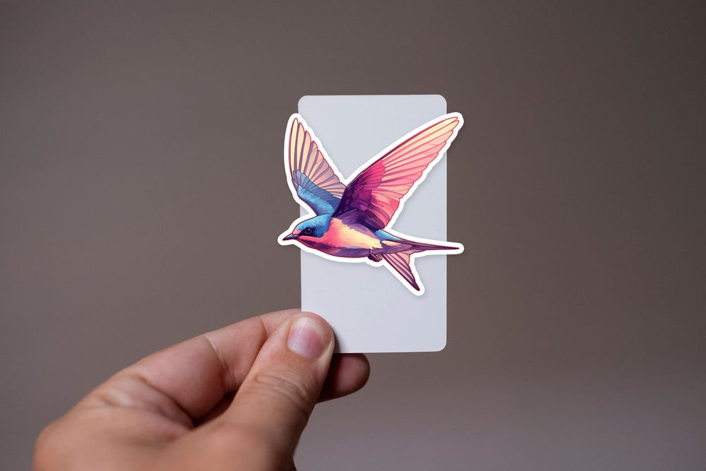 Colorful Swallow Bird Flying Sticker
