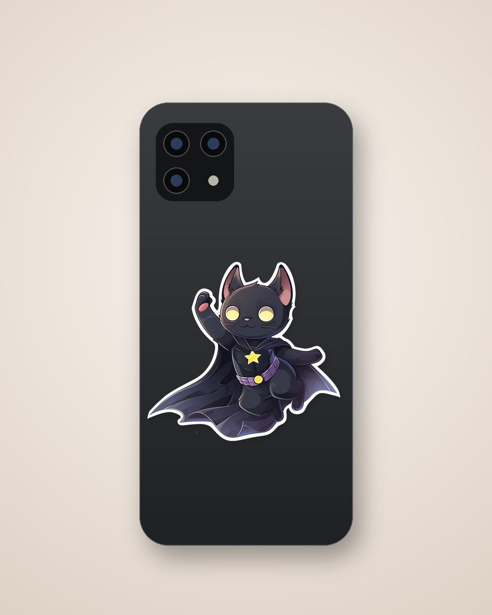 Black Cat Superhero Sticker