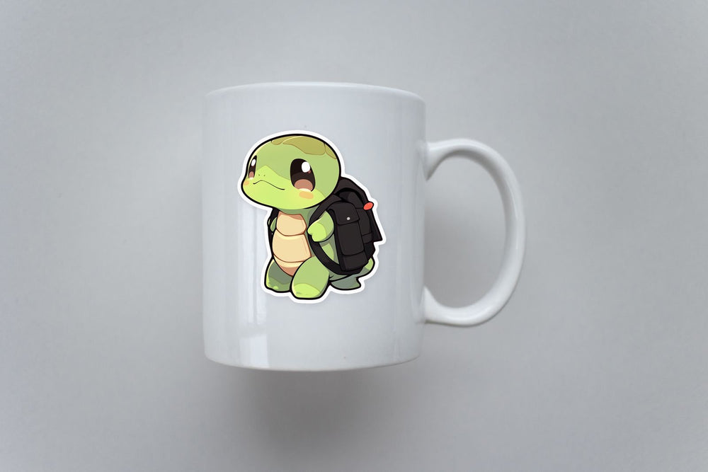 Cute Turtle with Backpack Sticker