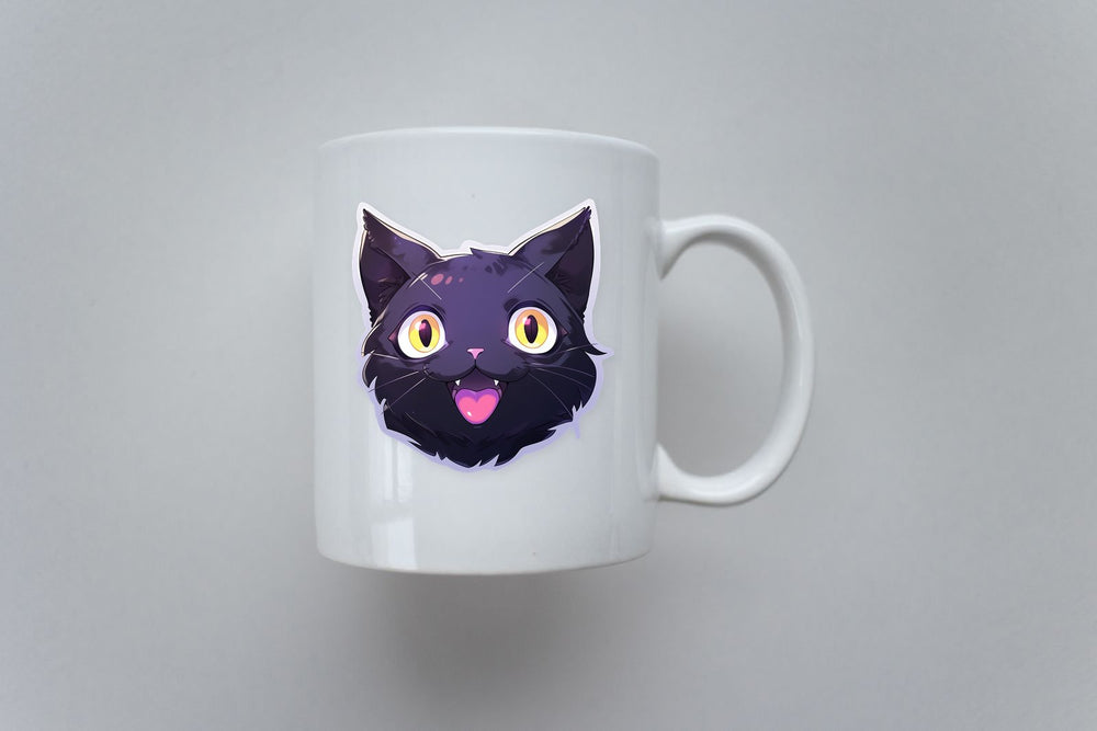 Cat Head with Open Mouth Sticker