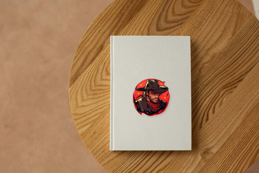 Rdr2 Arthur Red Round Sticker