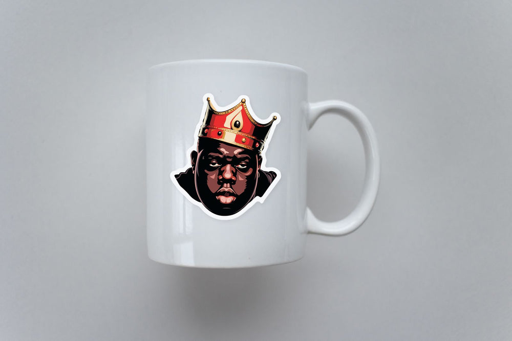 Notorious B.I.G. with Crown Art Sticker