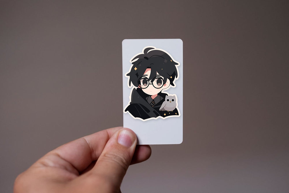 Chibi Harry Potter with Owl Sticker
