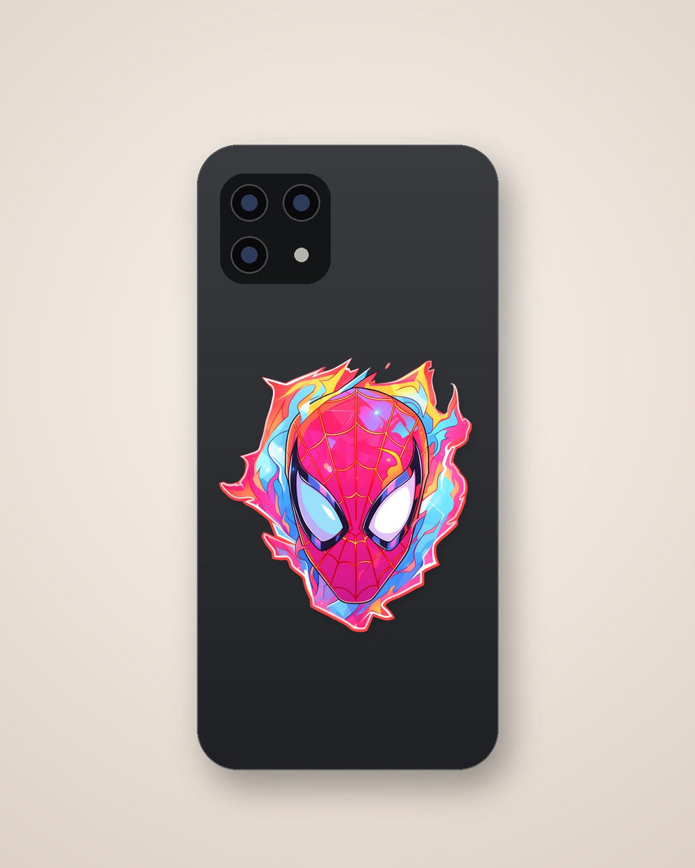 Spider-Man Bright Flame Head Sticker