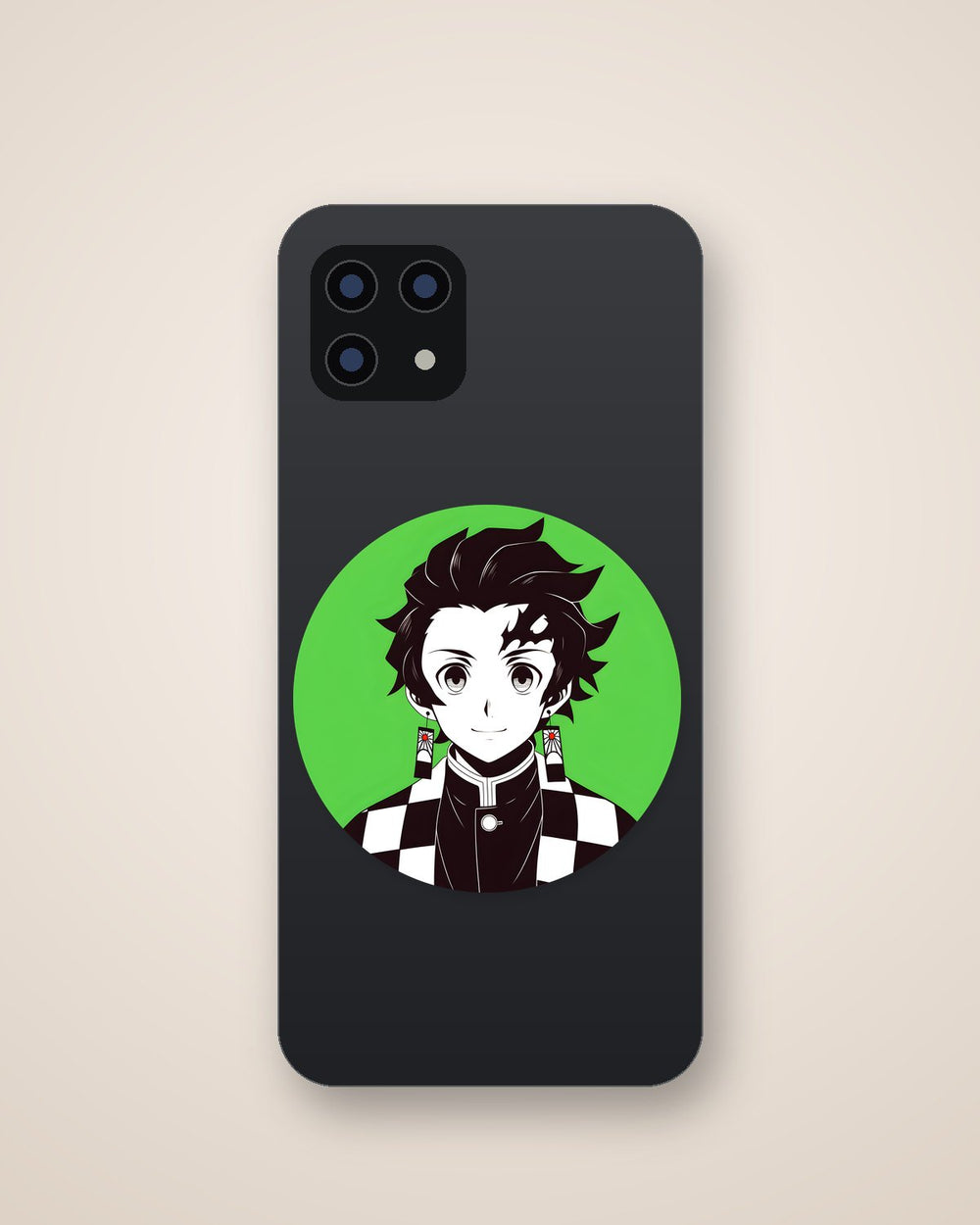 Tanjiro Kamado Green Round Sticker