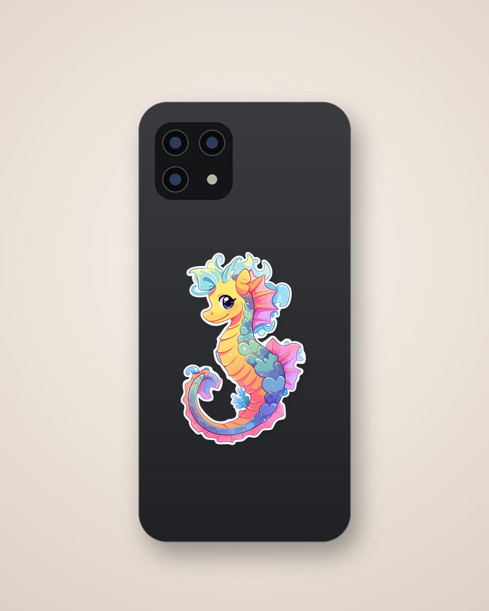 Cute Colorful Seahorse Sticker