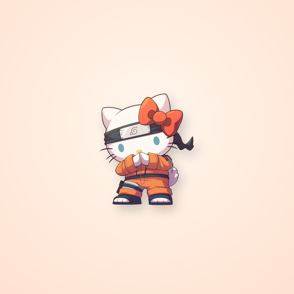 Hello Kitty Naruto Headband Ninja Sticker