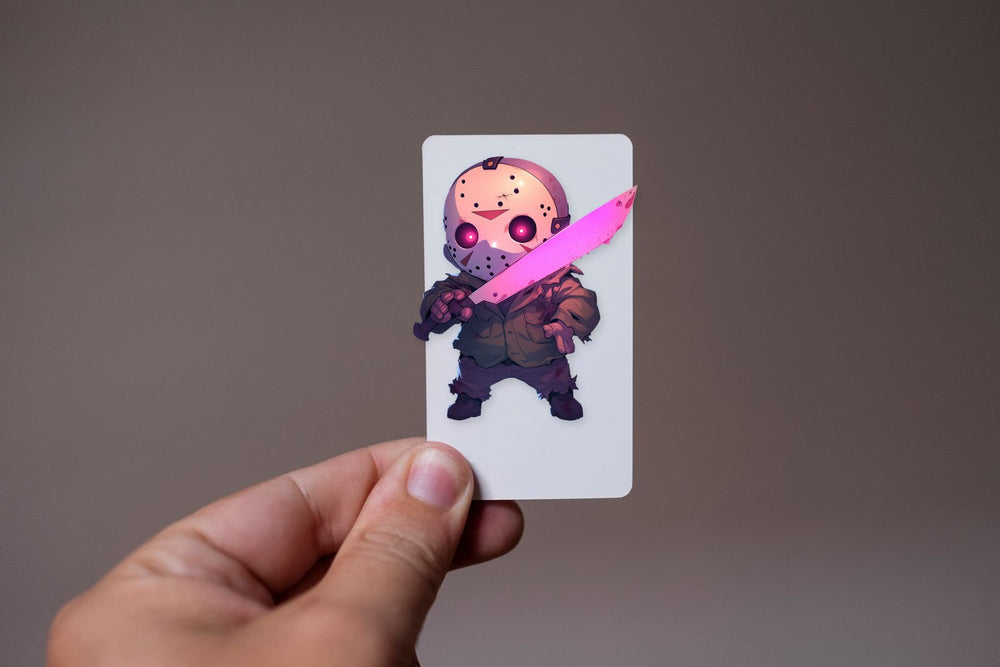 Friday the 13Th Chibi Jason Voorhees Glowing Machete Sticker