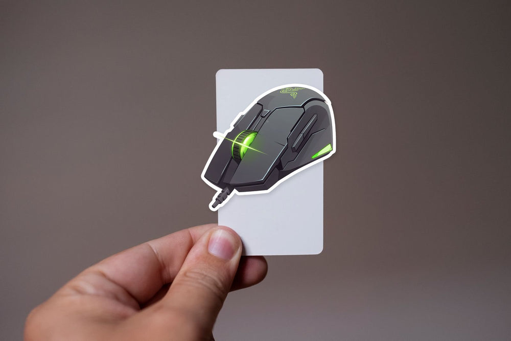 Razer Style Gaming Mouse Green LED Sticker