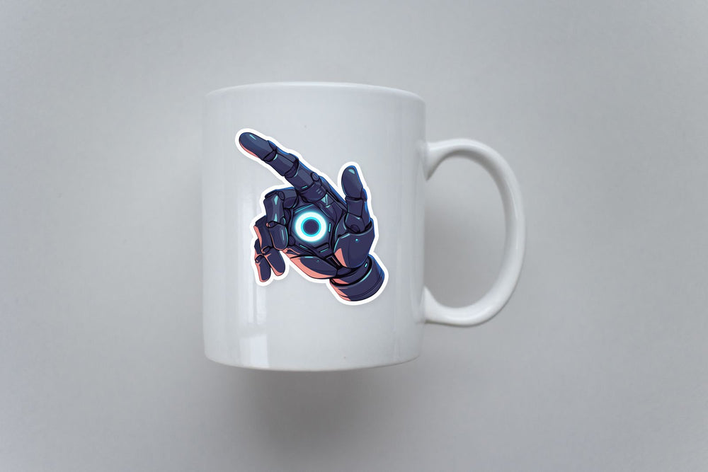 Robotic Hand Blue Core Sticker