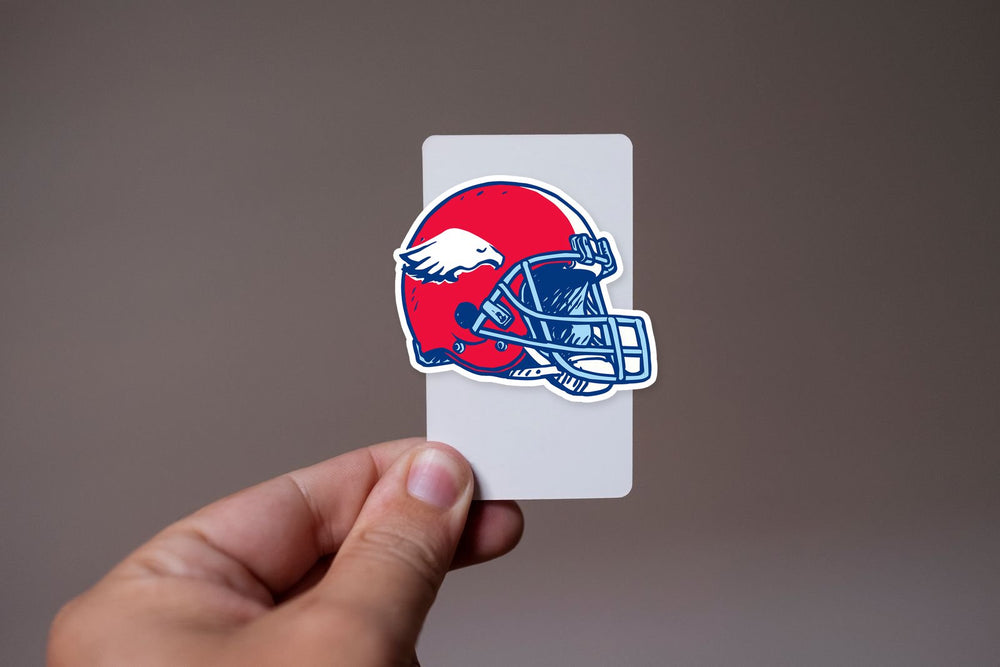 NFL Football Helmet Red Blue Sticker