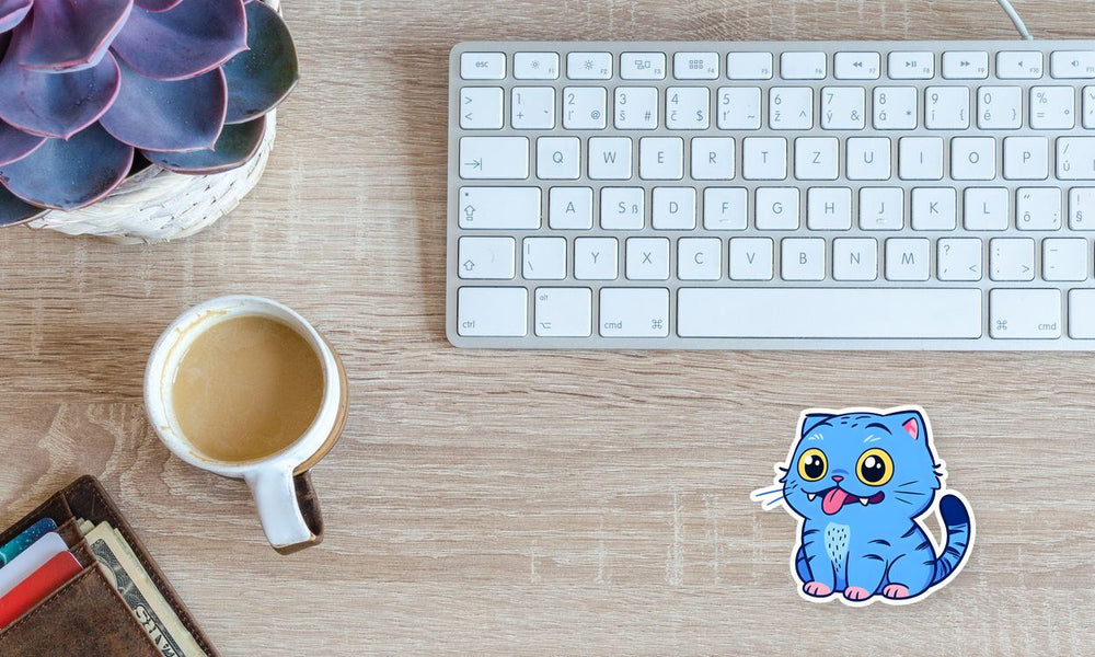 Derpy Tiger Tongue Out Kawaii Sticker