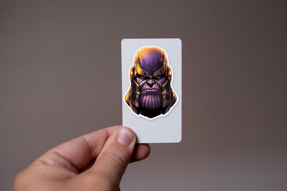 Thanos Head in Helmet Marvel Sticker