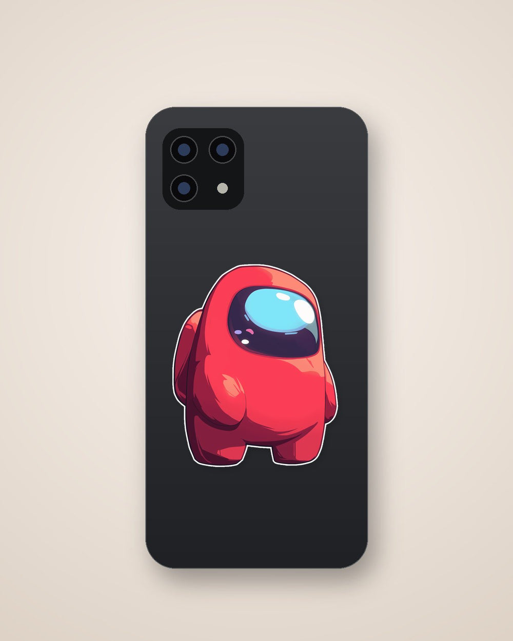 Aesthetic Red Among Us Sticker