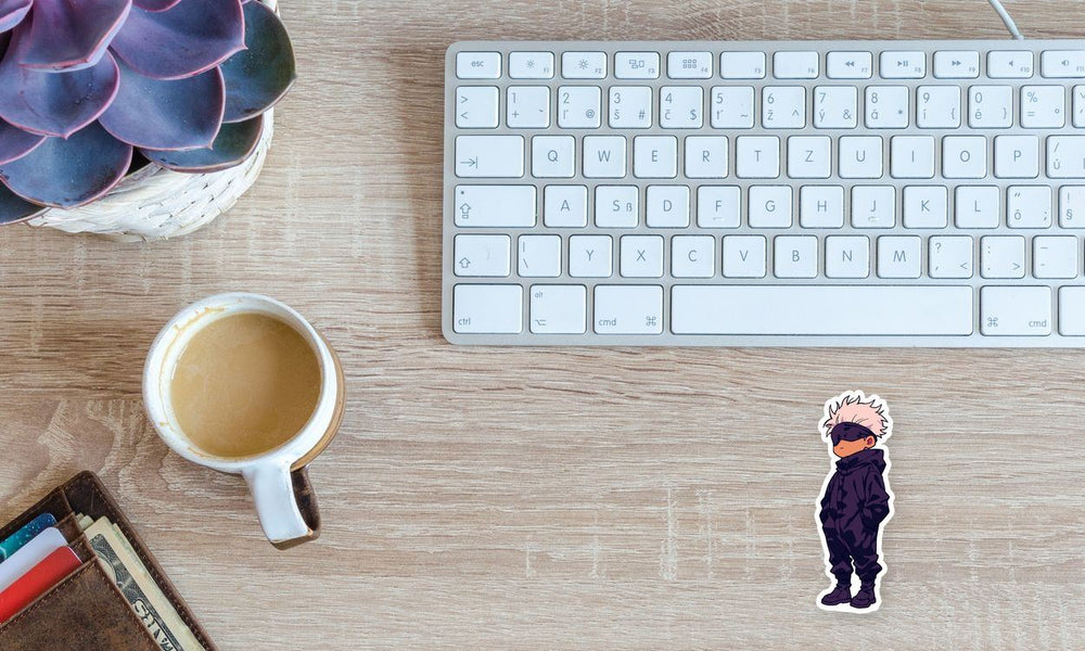Chibi Satoru Gojo Dark Hoodie Sticker