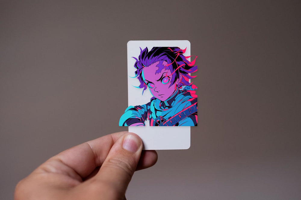 Demon Slayer Tanjiro Kamado Neon Aura Sticker