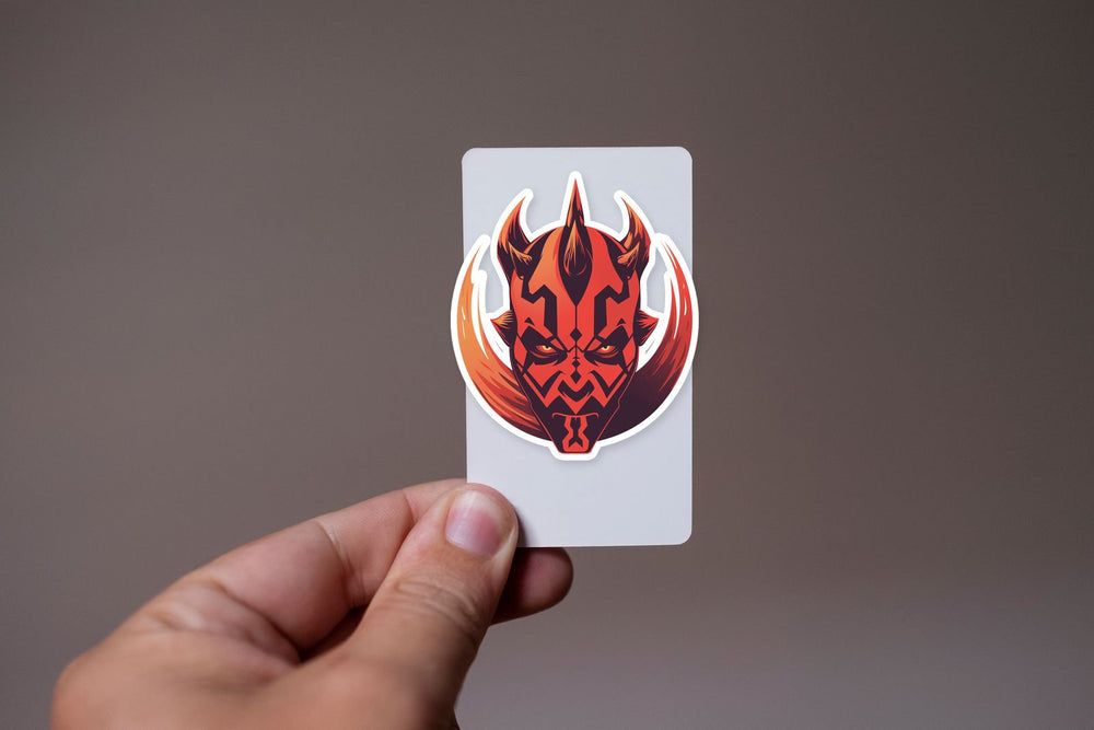 Spooky Darth Maul Head Sticker