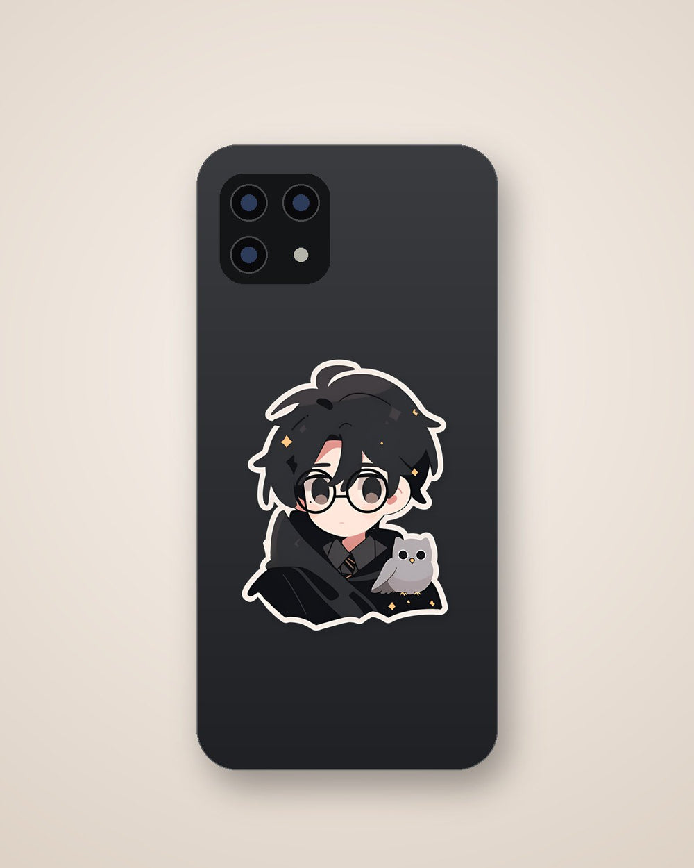Chibi Harry Potter with Owl Sticker