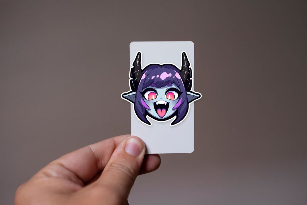 Funny Devil Girl Sticker